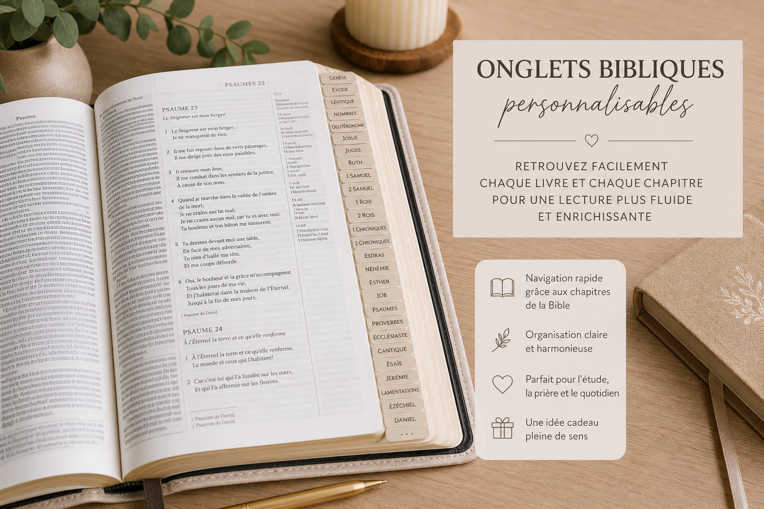 Onglets Bibliques Personnalisables – Choisissez vos couleurs | Kénose