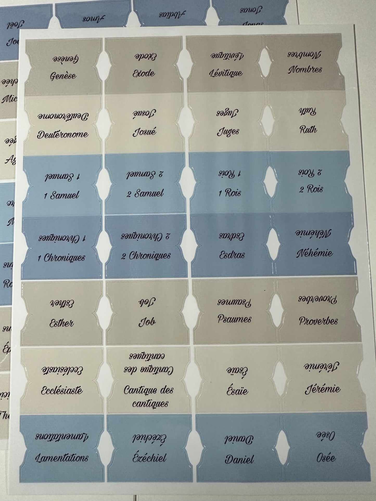 Onglets Bibliques – Pack Bleu et Beige