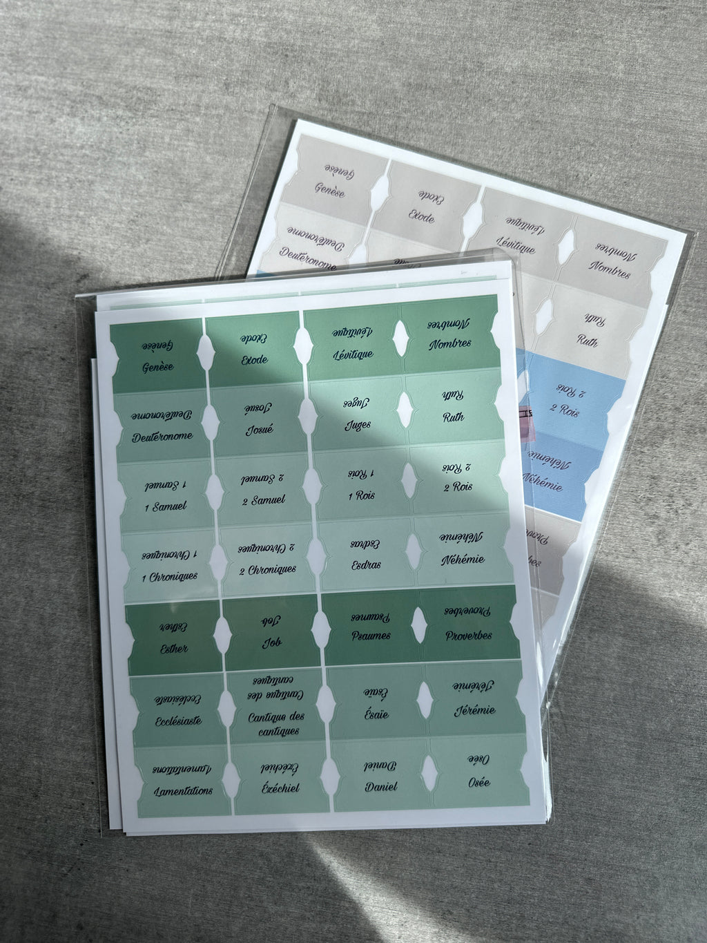 Onglets Bibliques – Pack Bleu et/ou Vert