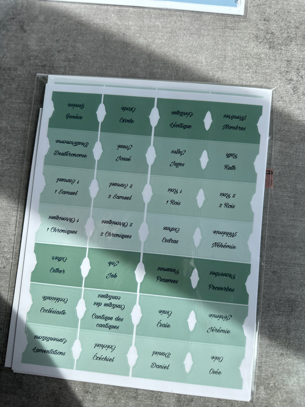 Onglets Bibliques – Pack Bleu et/ou Vert