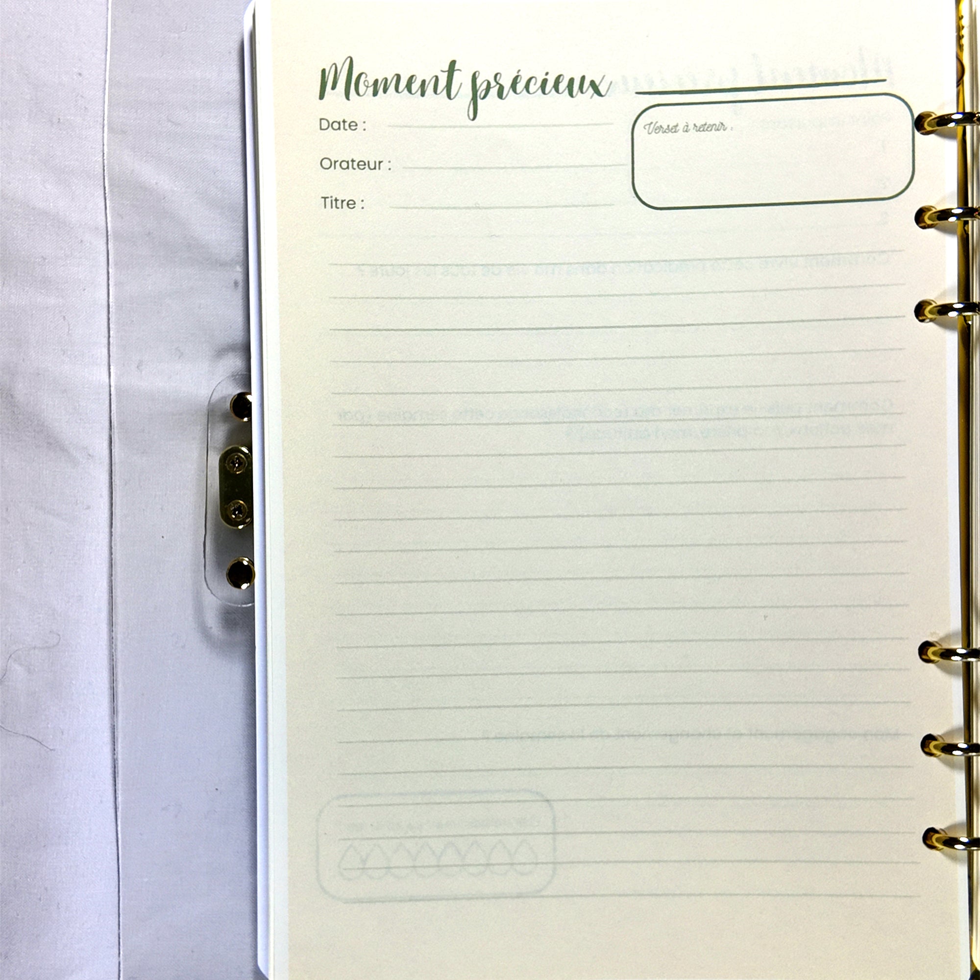 Classeur de Prédication - Organisation et Notes Spirituelles