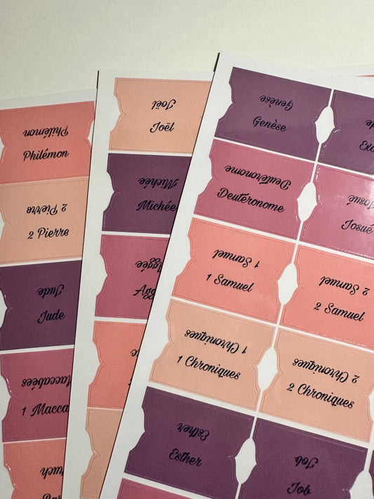 Onglets Bibliques – Pack Violet, Rose Bonbon et Pastel